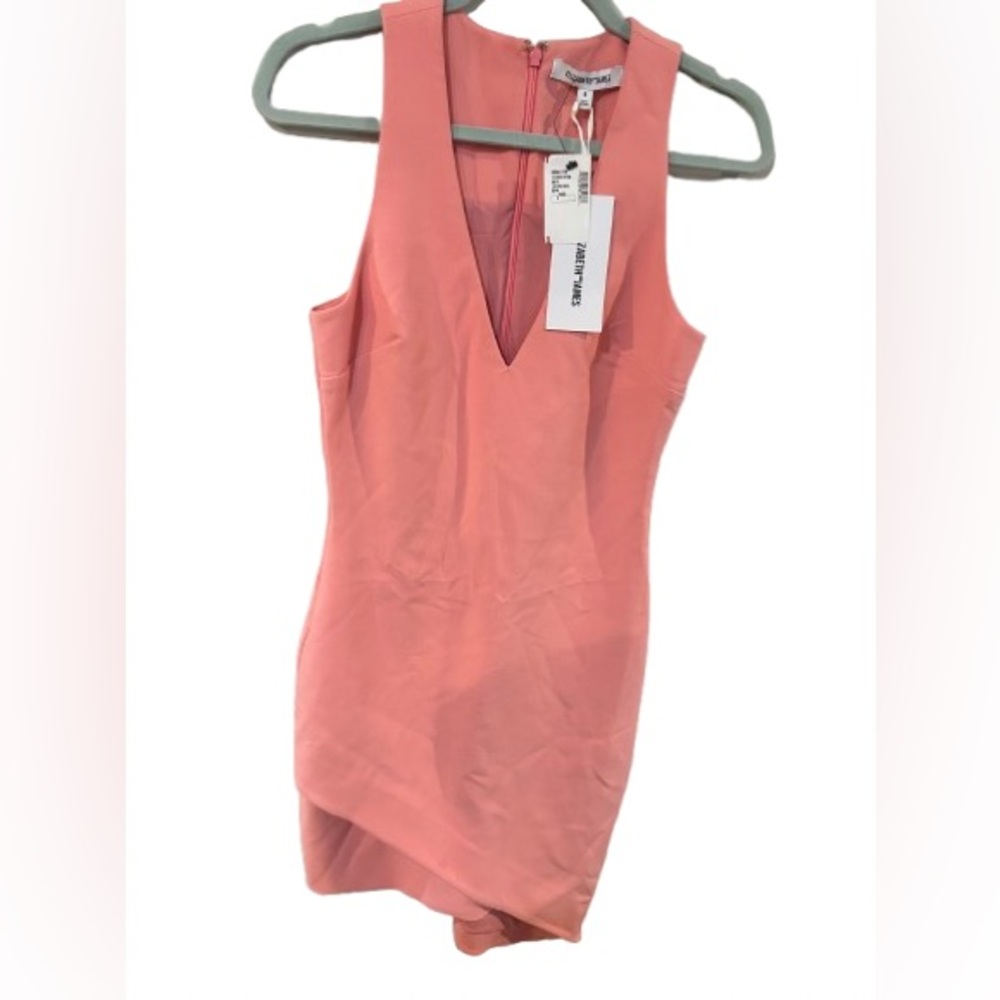 Elizabeth and James Coral Asymmetrical Sheath Dress Size 6 NWT